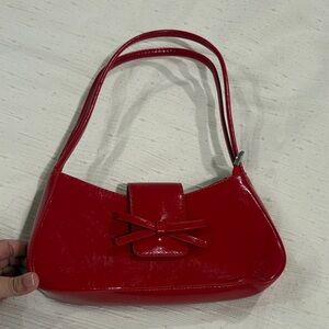 SHEIN Glossy Red Shoulder Bag